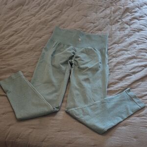 HALARA Seamless Ribbed Leggings - Sage